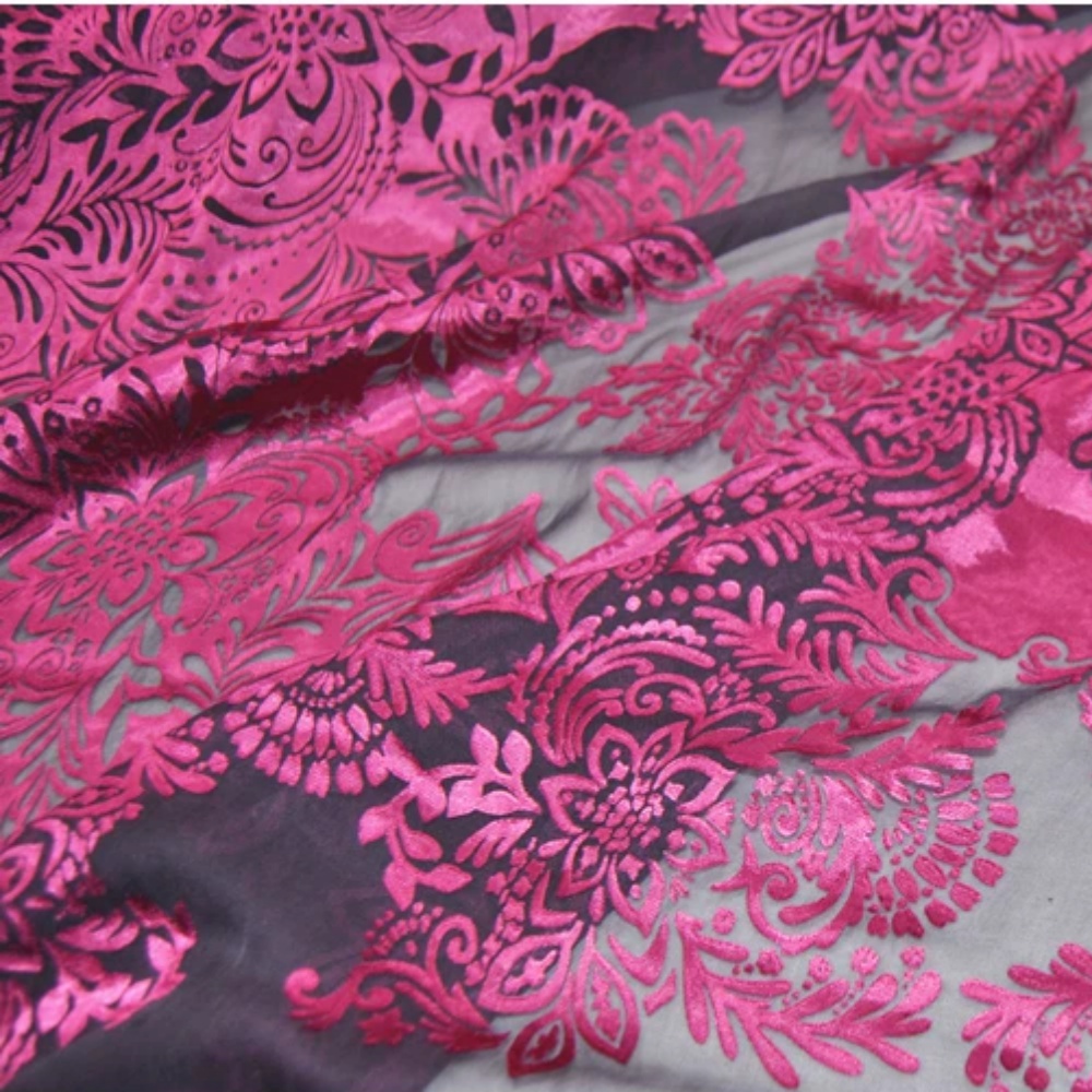 Fashion Large Pink Flower Desi - Robe Silk Women ulasan dan harga